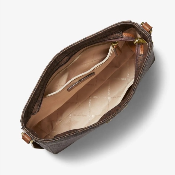 Michael Kors Jet Set large Messenger crossbody NWT brown black - Picture 15 of 15